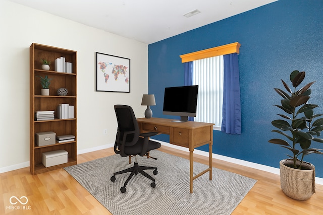 2761 Winding Creek Ln, Greenfield, IN 46140 - office area with wood finished floors and baseboards