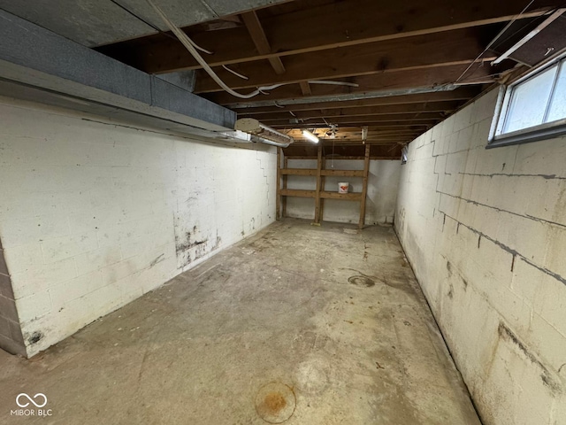 view of basement