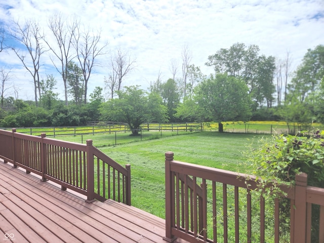 9909 E Mcgregor Rd, Indianapolis, IN 46259 - wooden deck with a rural view