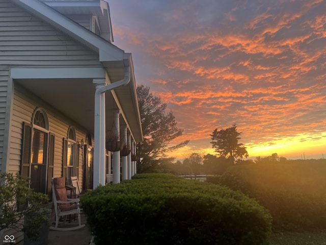 9909 E Mcgregor Rd, Indianapolis, IN 46259 - view of property exterior at dusk