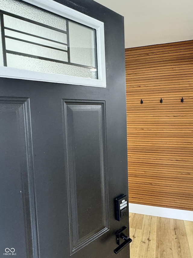 details with wood finished floors