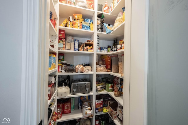 view of storage area