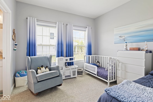 bedroom featuring carpet flooring