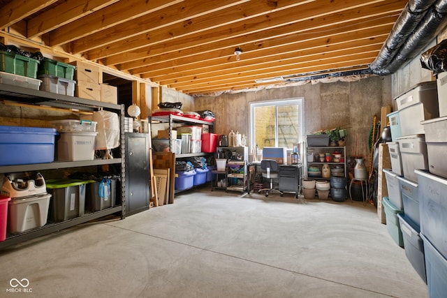 view of storage room