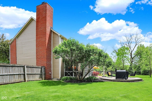 view of yard with a patio