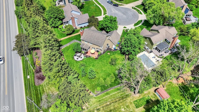 aerial view of residential area