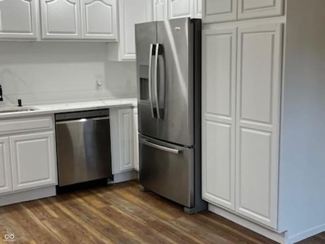 223 E Fordice St, Lebanon, IN 46052 - kitchen with white cabinetry, stainless steel appliances, and a sink