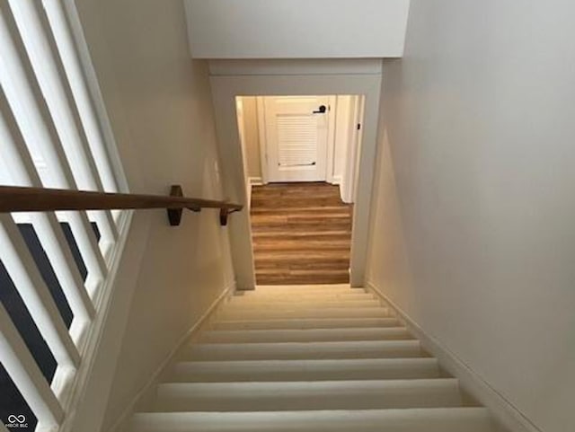 223 E Fordice St, Lebanon, IN 46052 - stairway featuring baseboards and wood finished floors