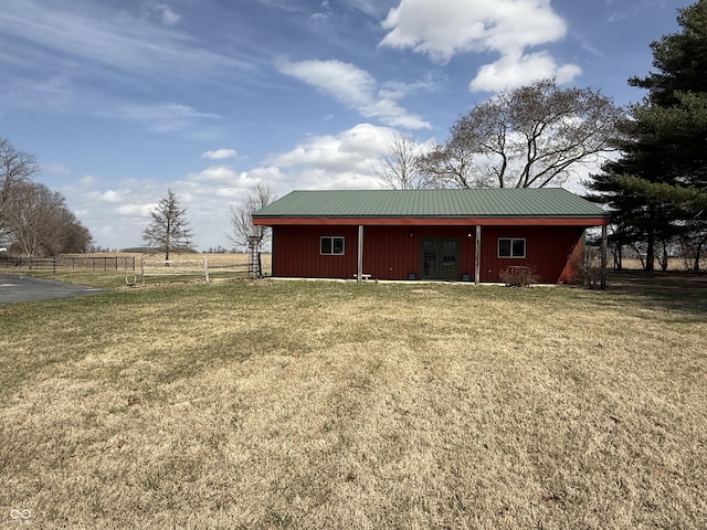 7140 N Michigan Rd, Fairland, IN 46126 - rear view of property featuring metal roof