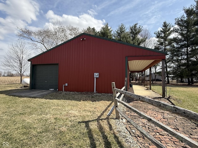 7140 N Michigan Rd, Fairland, IN 46126 - view of pole building with a yard