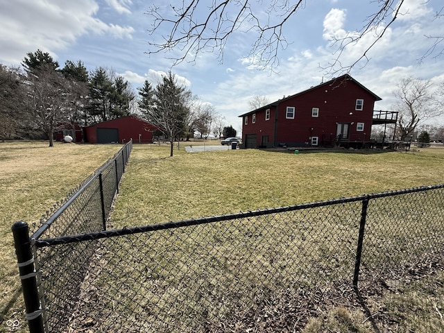 7140 N Michigan Rd, Fairland, IN 46126 - view of yard featuring a garage and driveway