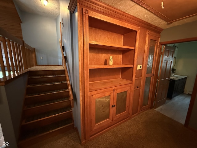 7140 N Michigan Rd, Fairland, IN 46126 - stairs with carpet floors