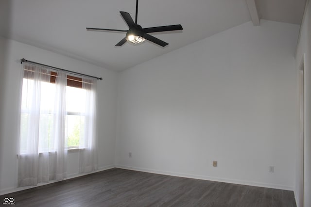 8551 Walden Trace Dr, Indianapolis, IN 46278 - empty room featuring dark wood finished floors, ceiling fan, and baseboards