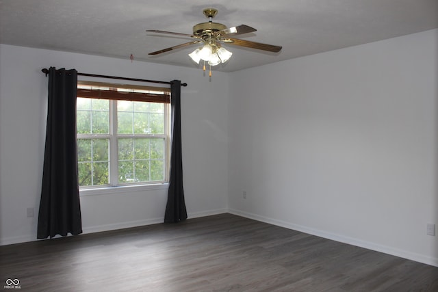8551 Walden Trace Dr, Indianapolis, IN 46278 - spare room with ceiling fan, wood finished floors, and baseboards