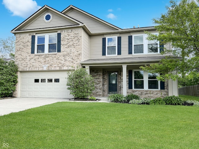 625 Streamside Dr, Greenfield, IN 46140 - view of front of house with brick siding and driveway