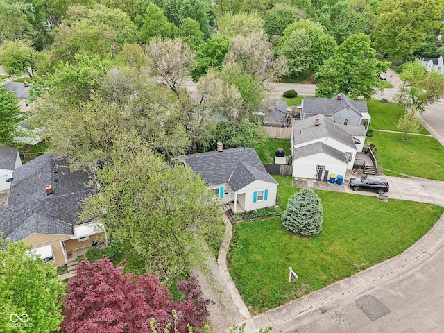 bird's eye view featuring a residential view