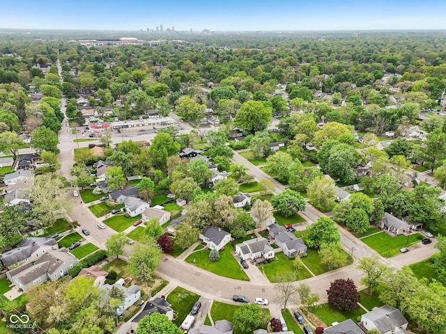 drone / aerial view with a residential view
