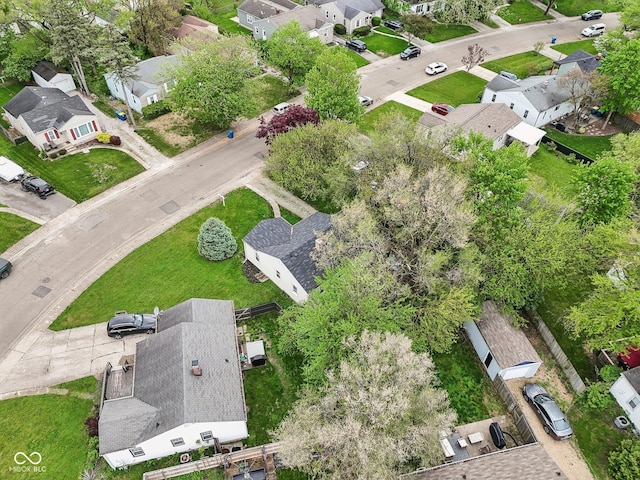 bird's eye view featuring a residential view