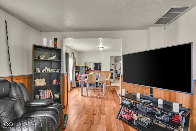 living area featuring hardwood / wood-style flooring