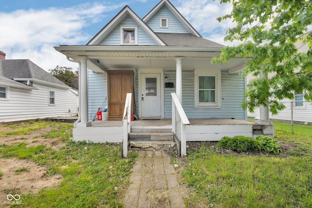 view of front of house featuring covered porch