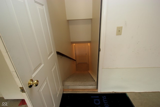 view of stairs