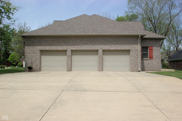 garage with driveway