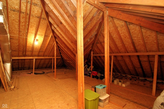 view of attic