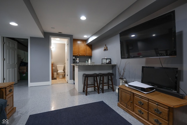 3829 Waycross Dr, Columbus, IN 47203 - living area with baseboards and recessed lighting