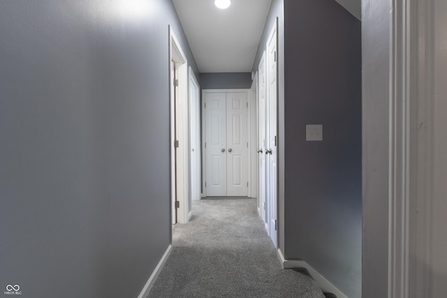 3829 Waycross Dr, Columbus, IN 47203 - corridor with light colored carpet, baseboards, and recessed lighting
