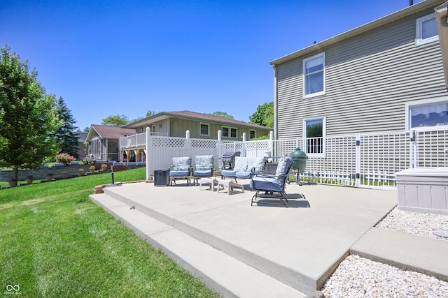 3829 Waycross Dr, Columbus, IN 47203 - view of patio / terrace with an outdoor living space