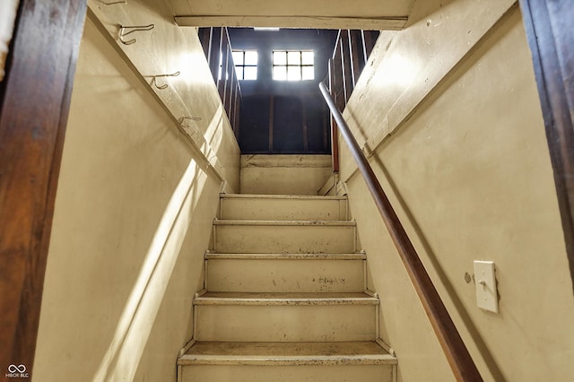 view of stairway