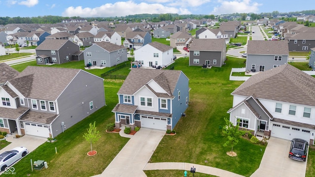 bird's eye view featuring a residential view