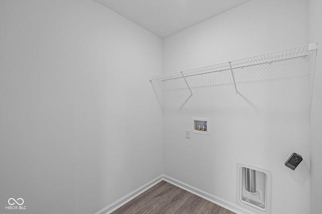 6219 Medina Spirit Dr, Indianapolis, IN 46237 - washroom featuring hookup for a washing machine and dark wood finished floors
