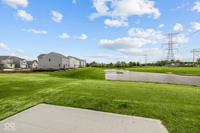 6219 Medina Spirit Dr, Indianapolis, IN 46237 - view of grassy yard with a water view
