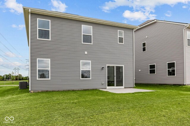 6219 Medina Spirit Dr, Indianapolis, IN 46237 - rear view of property with a lawn and a patio area