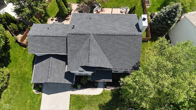 view from above of property