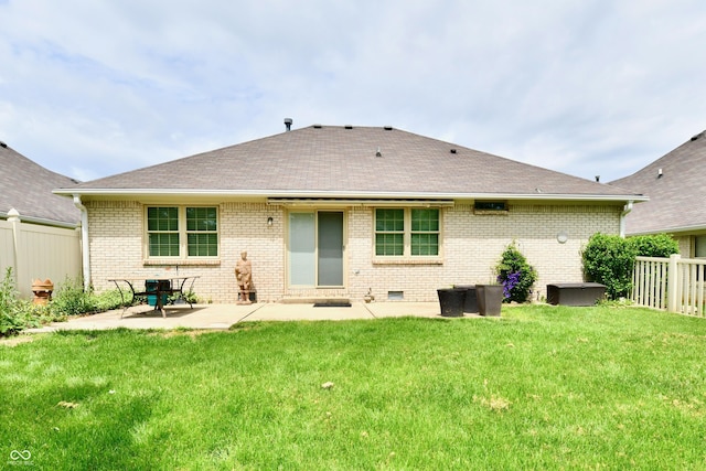 10713 Stable Dr, Indianapolis, IN 46239 - back of house with brick siding, a patio area, and a shingled roof