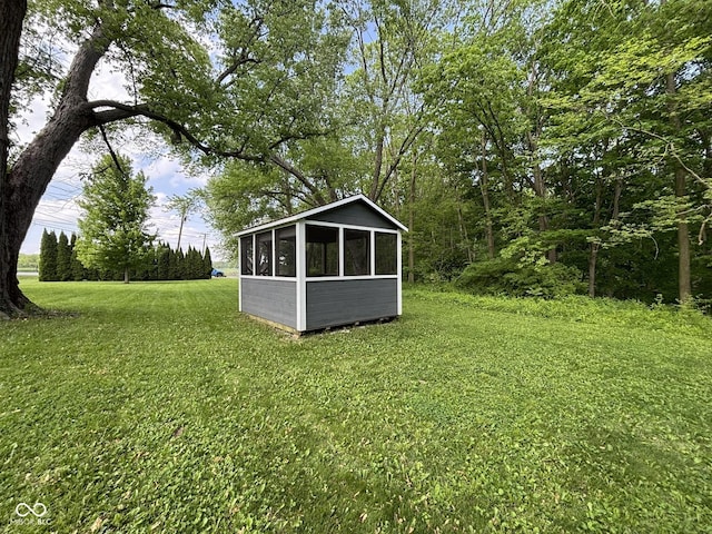 7897 Moore Rd, Indianapolis, IN 46278 - view of green lawn with a sunroom