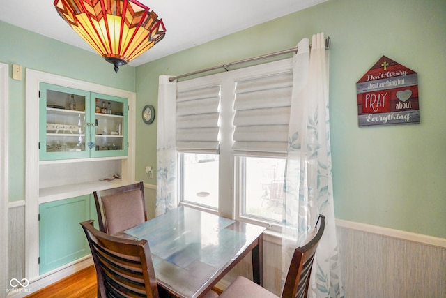 view of dining space