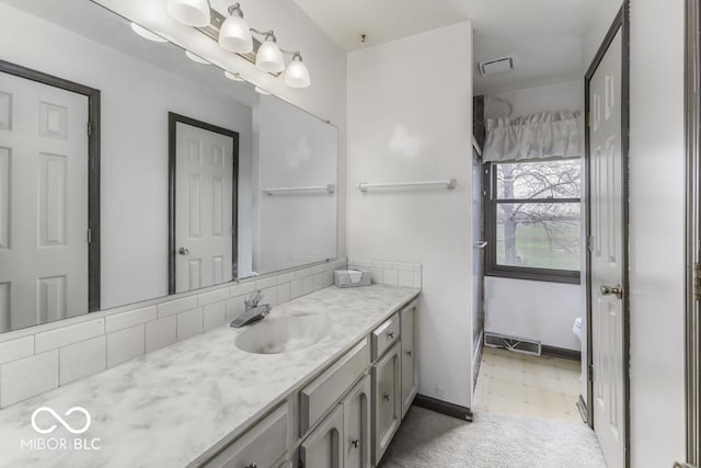 3134 W Hickory Woods Dr, Greenfield, IN 46140 - bathroom featuring vanity and baseboards