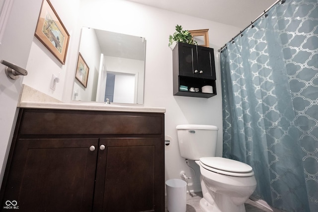 509 Tulip Tree Dr, Lapel, IN 46051 - bathroom featuring toilet, vanity, and a shower with curtain