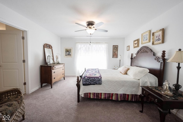 509 Tulip Tree Dr, Lapel, IN 46051 - carpeted bedroom featuring a ceiling fan and baseboards