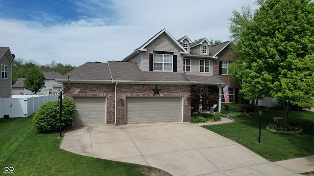 18247 Kinder Oak Dr, Noblesville, IN 46062 - view of front of home featuring driveway, brick siding, an attached garage, and a shingled roof