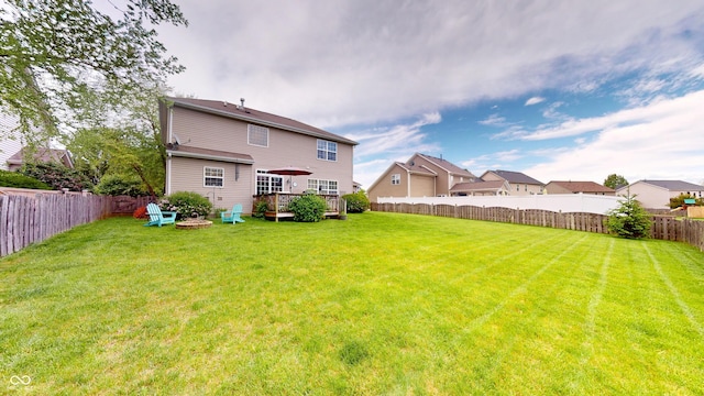 18247 Kinder Oak Dr, Noblesville, IN 46062 - rear view of property with a wooden deck