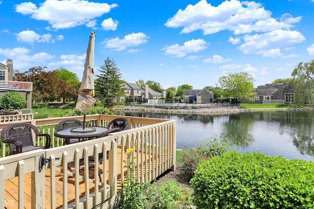 6505 Miramar Ct, Indianapolis, IN 46250 - dock with a water view and a residential view