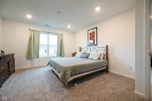 10107 Camp Creek Way, Indianapolis, IN 46229 - bedroom with baseboards, recessed lighting, and carpet floors