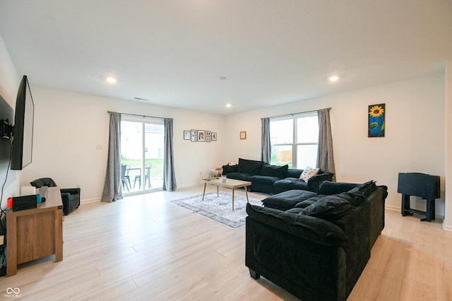 10107 Camp Creek Way, Indianapolis, IN 46229 - living area featuring light wood-style flooring and recessed lighting