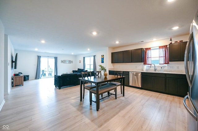 10107 Camp Creek Way, Indianapolis, IN 46229 - kitchen with stainless steel appliances, recessed lighting, a sink, and plenty of natural light