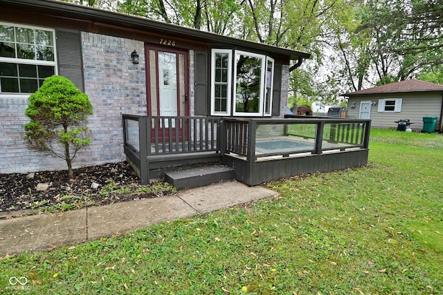 7228 Kimberly Ln, Plainfield, IN 46168 - entrance to property featuring a lawn and brick siding