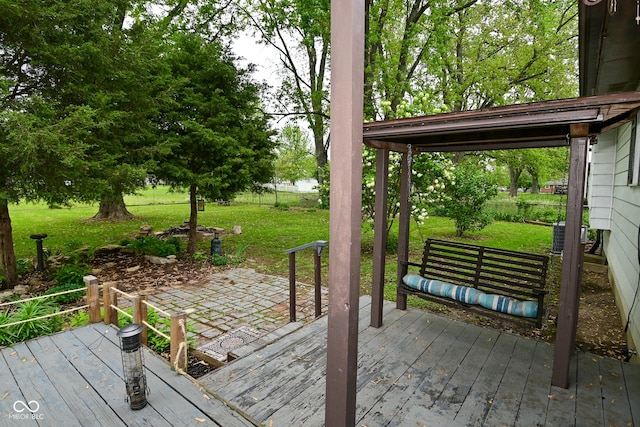 7228 Kimberly Ln, Plainfield, IN 46168 - deck with a lawn and central AC